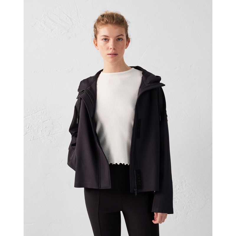 Veste courte bimatire 'oversize' Noir Ellen