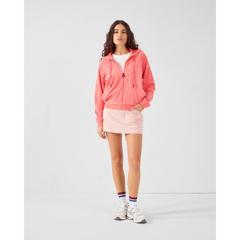 Veste zipe ponge Corail Anemone