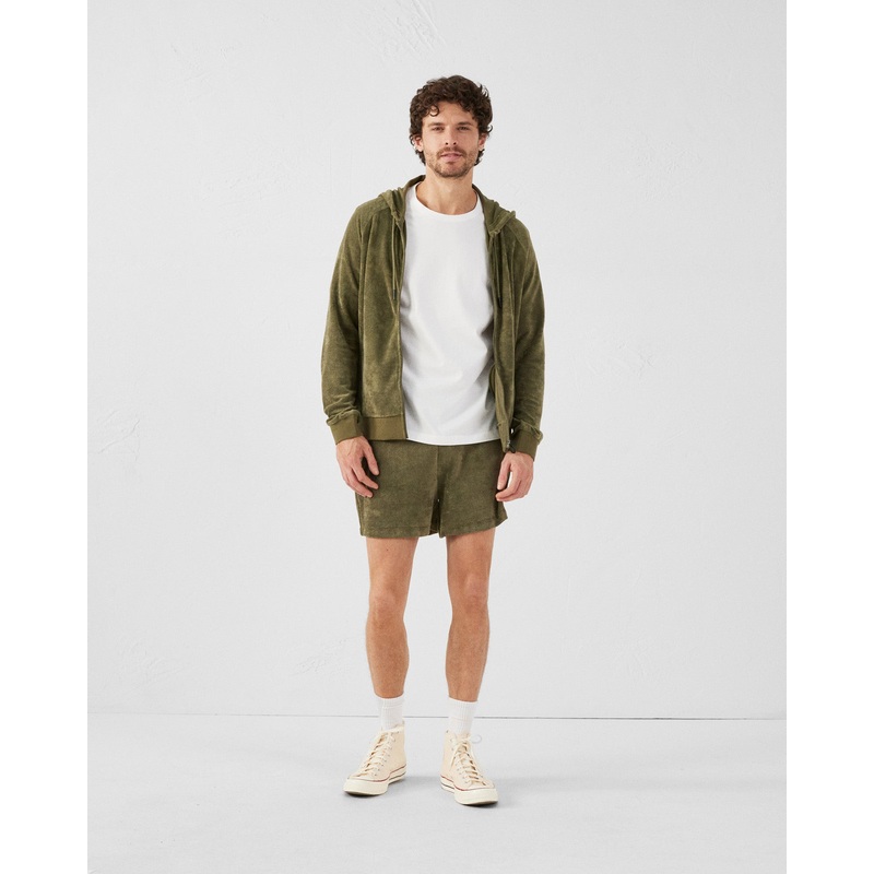 Veste zippe ponge  capuche Army Mojave