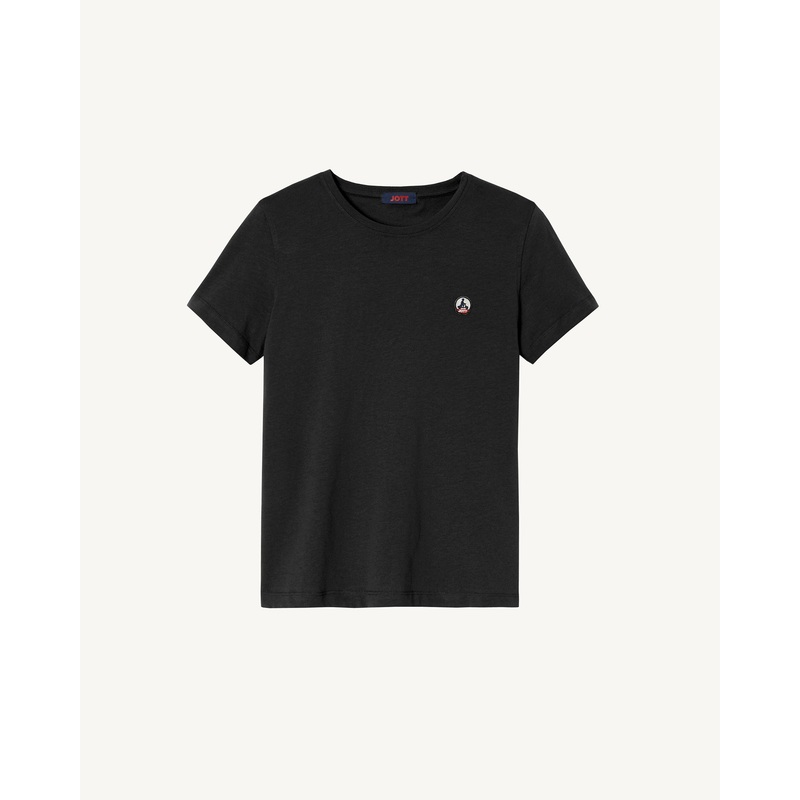Black Rosas Round Neck T-Shirt