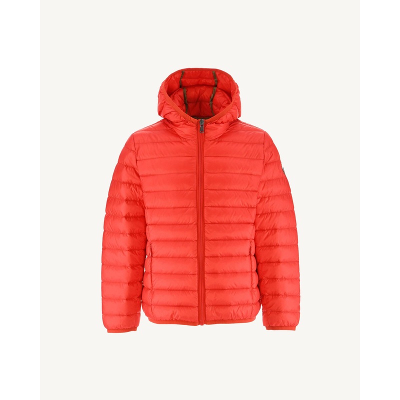 Children's lightweight hooded down jacket Bright red Hugo