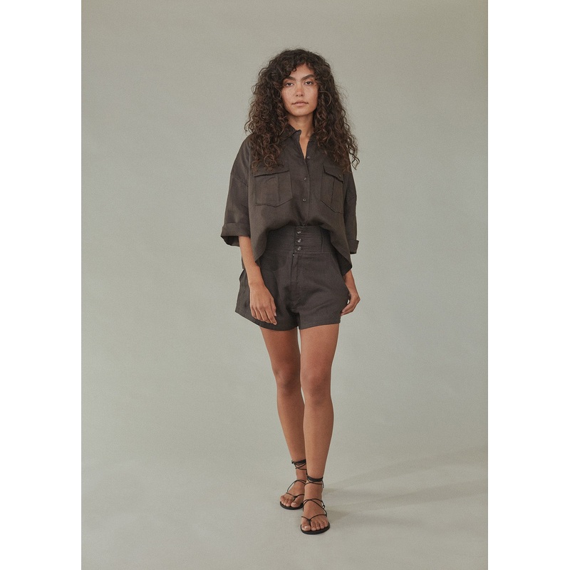 COLLIN LINEN SHORTS - RESORT 2023