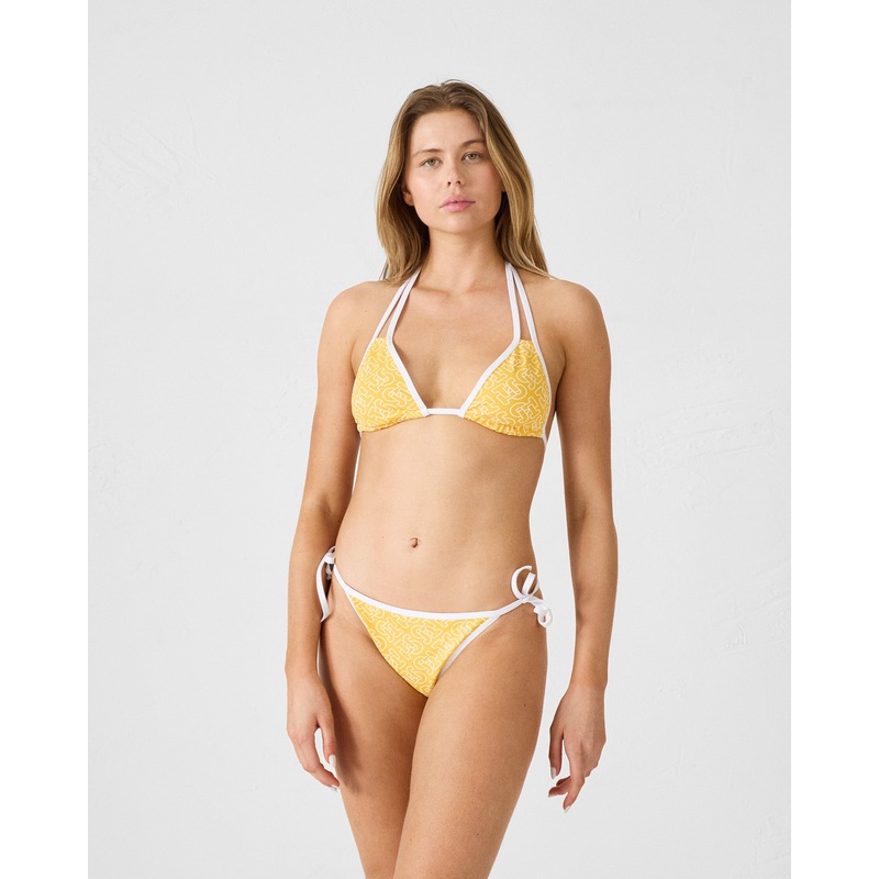 Haut de maillot de bain triangle Mono tournesol Maddie monogram top
