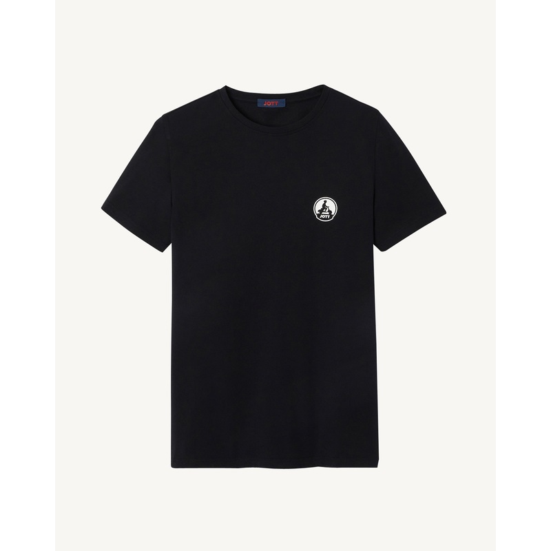 Lightweight organic cotton t-shirt Black Pietro