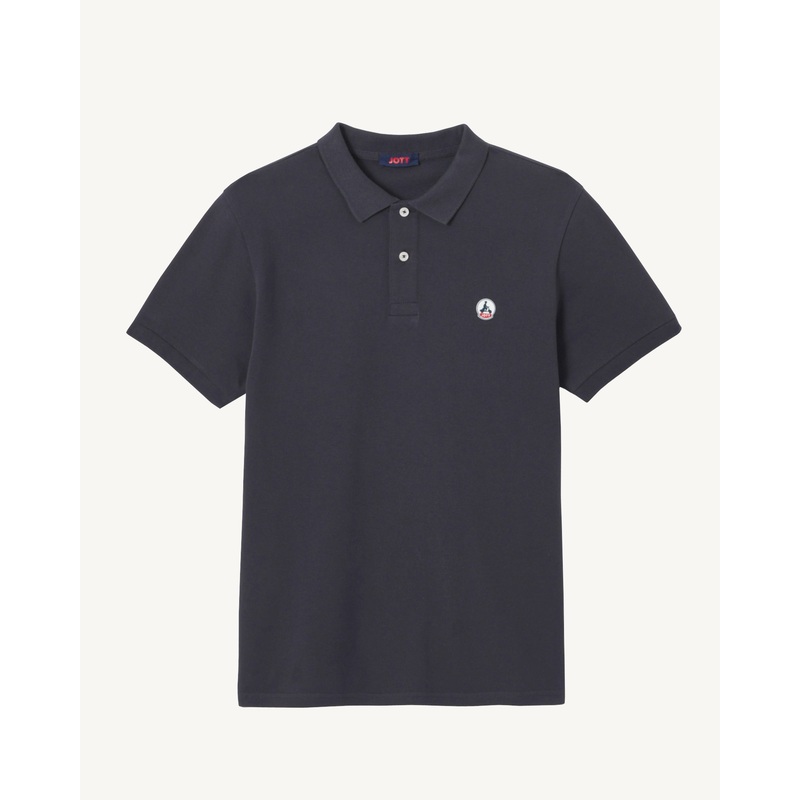 Navy Marbella organic cotton polo shirt