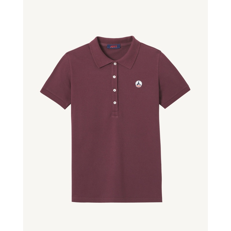 Polo en coton biologique Aubergine Franca