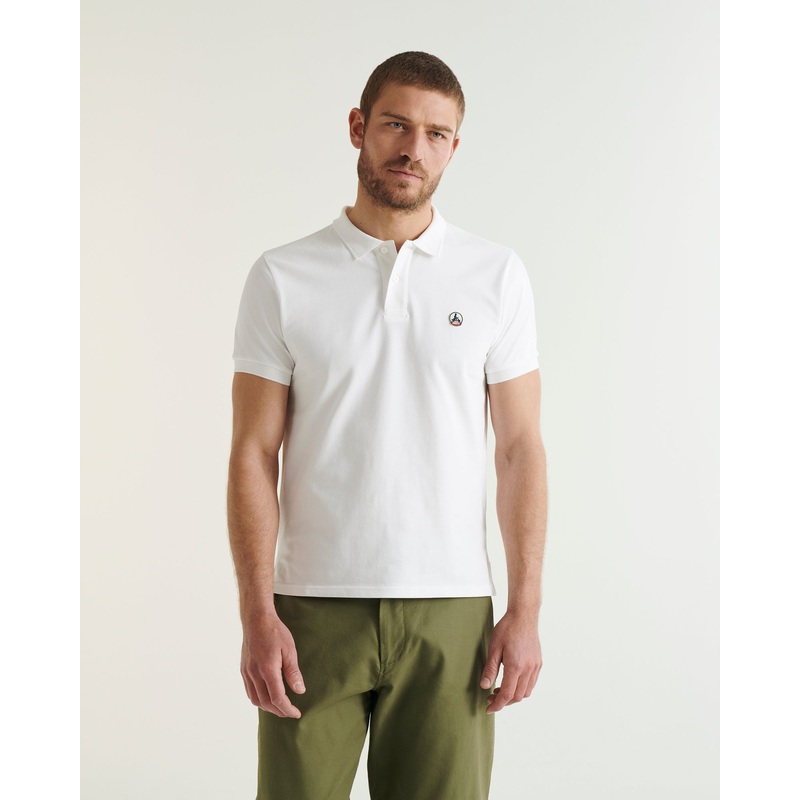 Polo en coton biologique Blanc Marbella