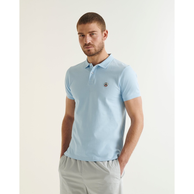Polo en coton biologique Bleu cleste Marbella
