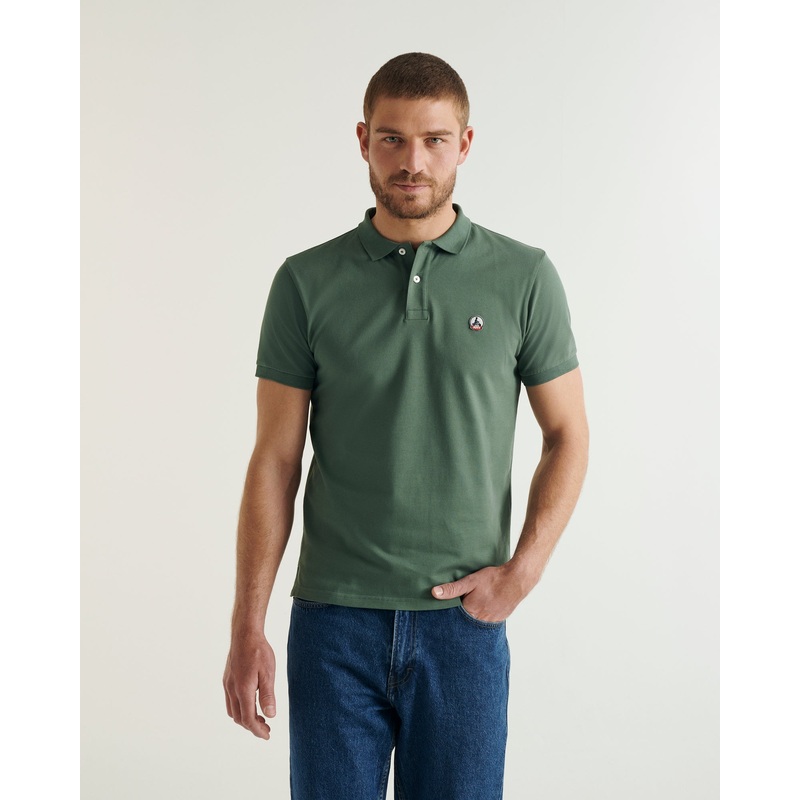 Polo en coton biologique Vert cladon Marbella