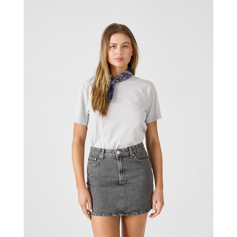 T-shirt col rond en coton Gris glace Espar