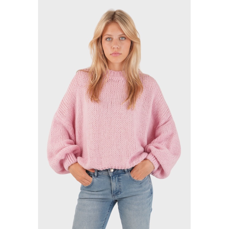 "Keep me warm" sweater baby pink