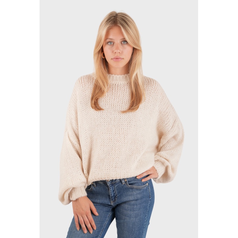 "Keep me warm" sweater beige