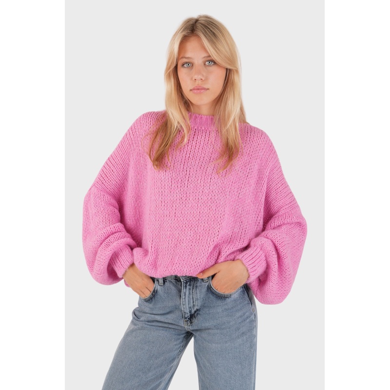"Keep me warm" sweater pink