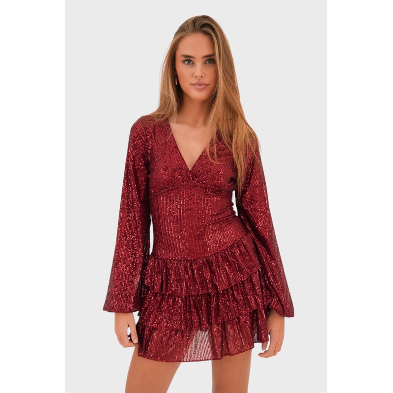 "Paris" dress red