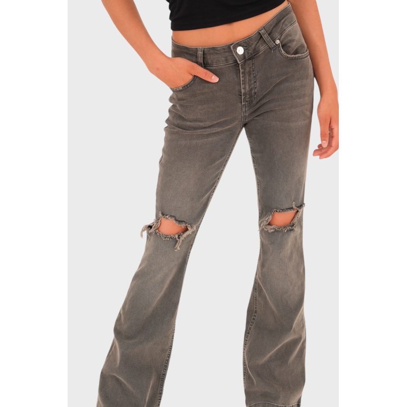 "Ripped" jeans grey