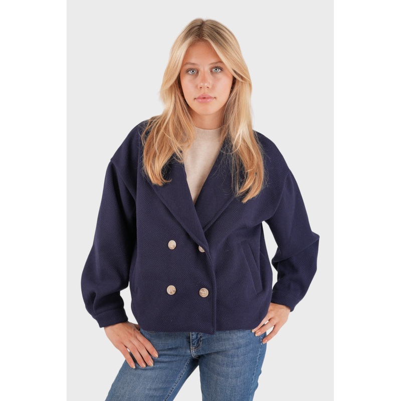 Scandi coat blue