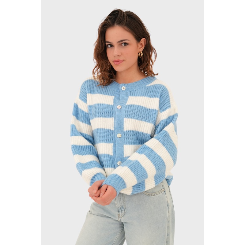 "Darling" vest striped blue