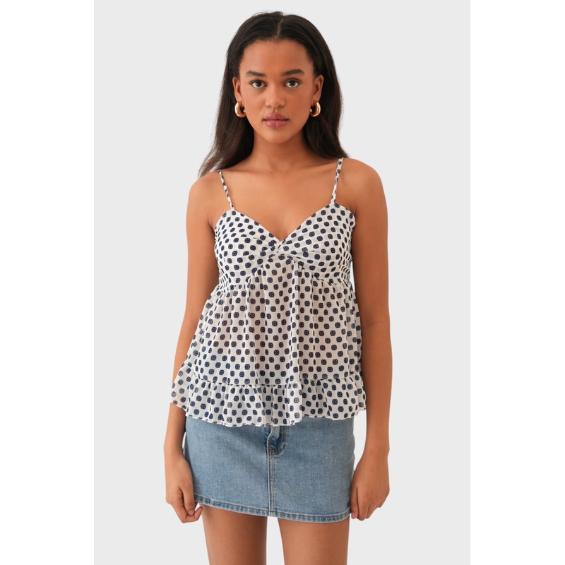 "Ellie" top white