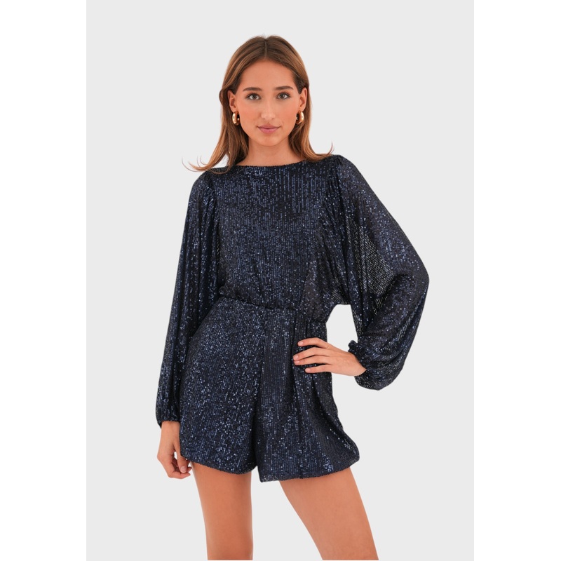 "Glimmer" playsuit navy