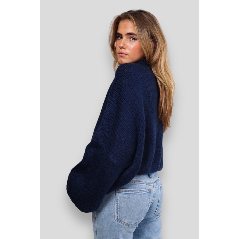 "Keep me warm" sweater navy