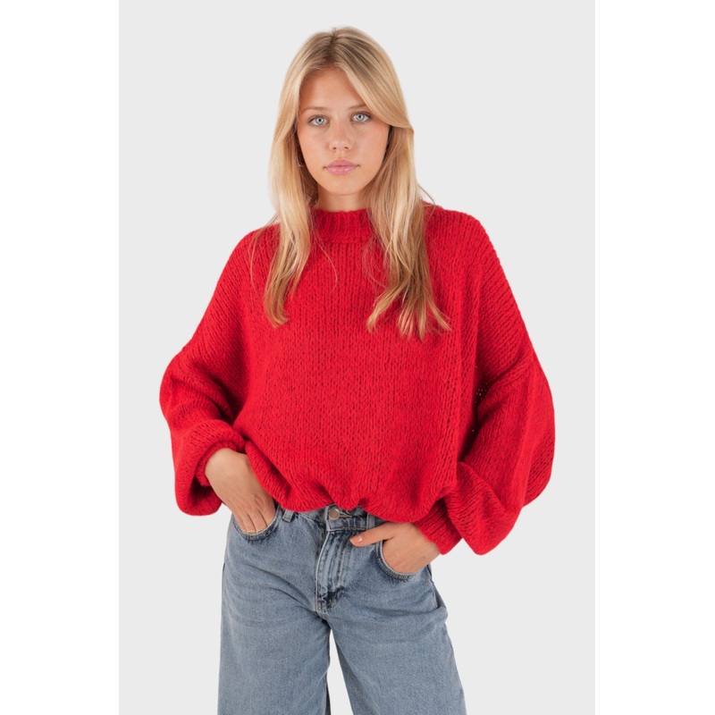 "Keep me warm" sweater red