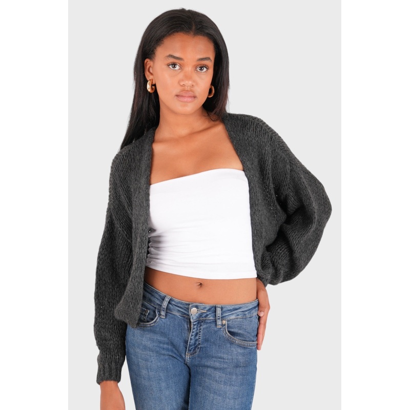 "Keep me warm" vest petite dark grey