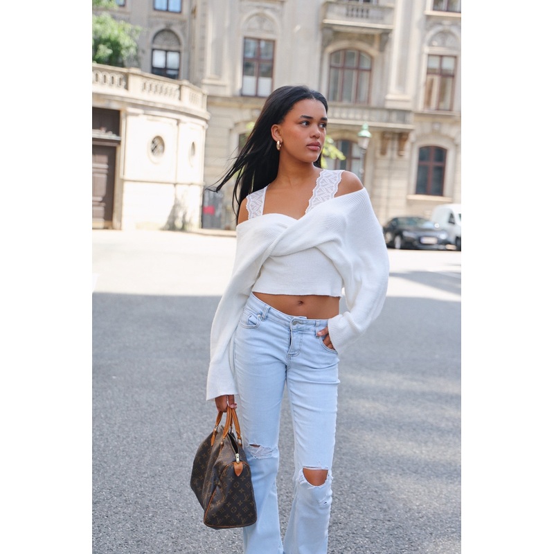 Lace" sweater white