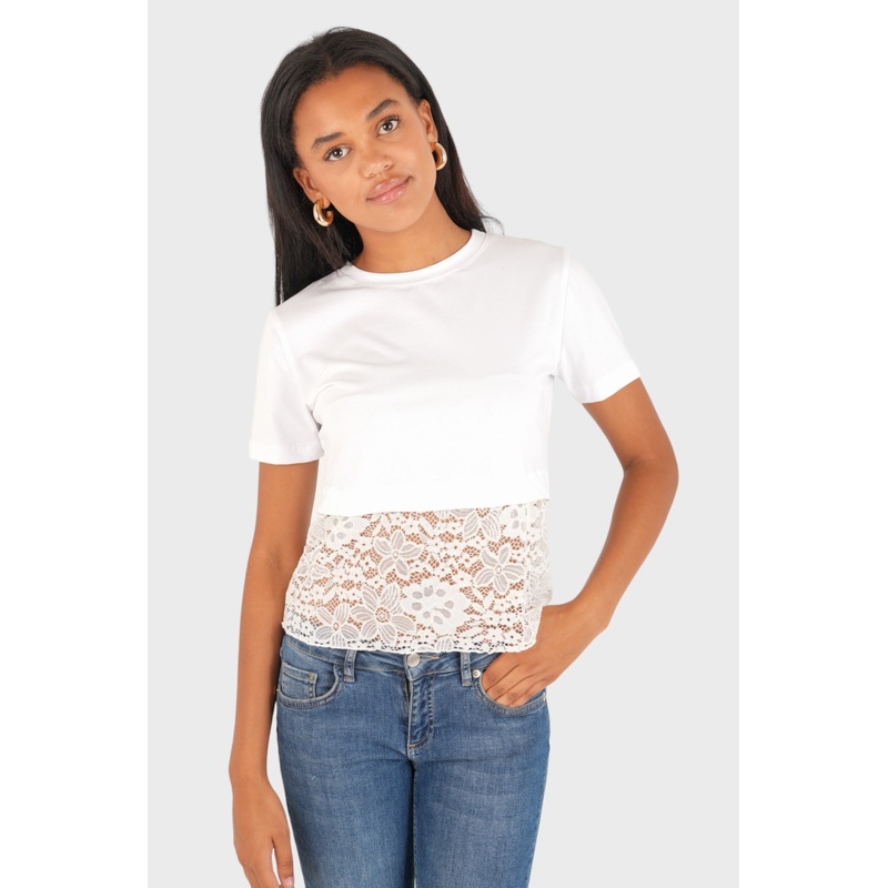 "Lace" t-shirt white