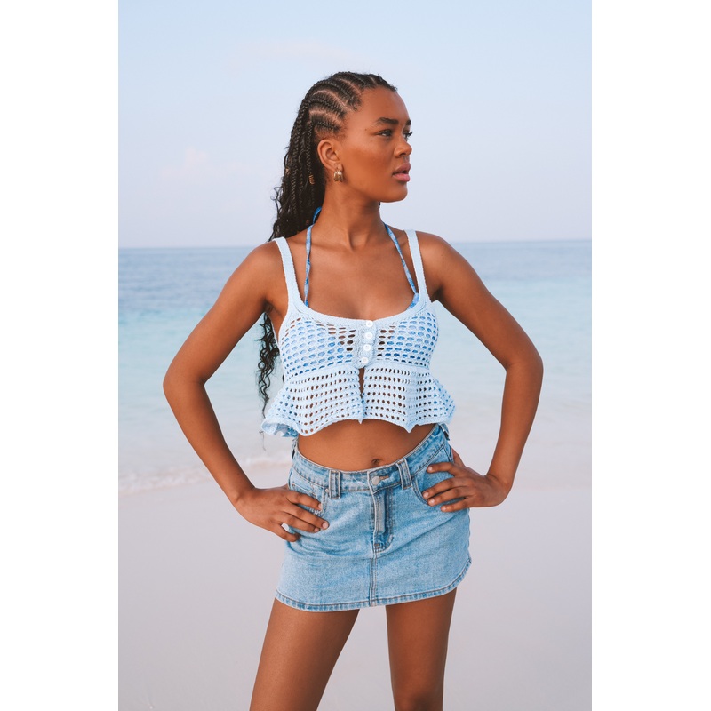 "Mallorca" top blue