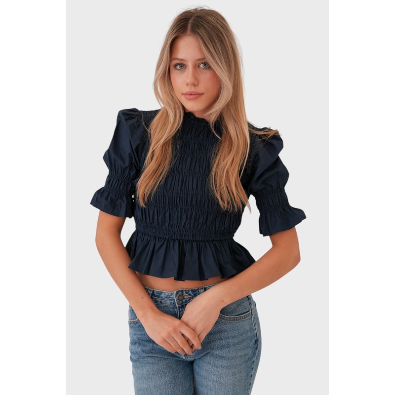 "Midsummer" blouse navy