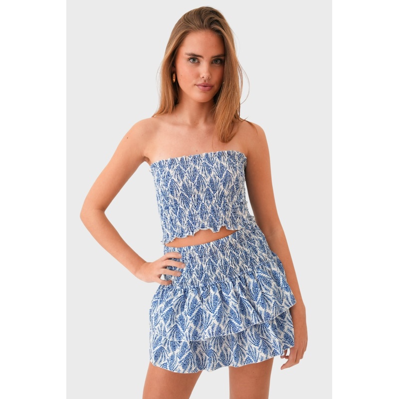 "Mykonos" tube top blue