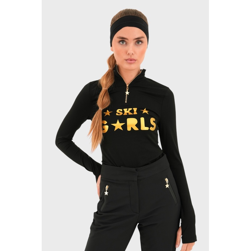 "Ski girls" ski pully black
