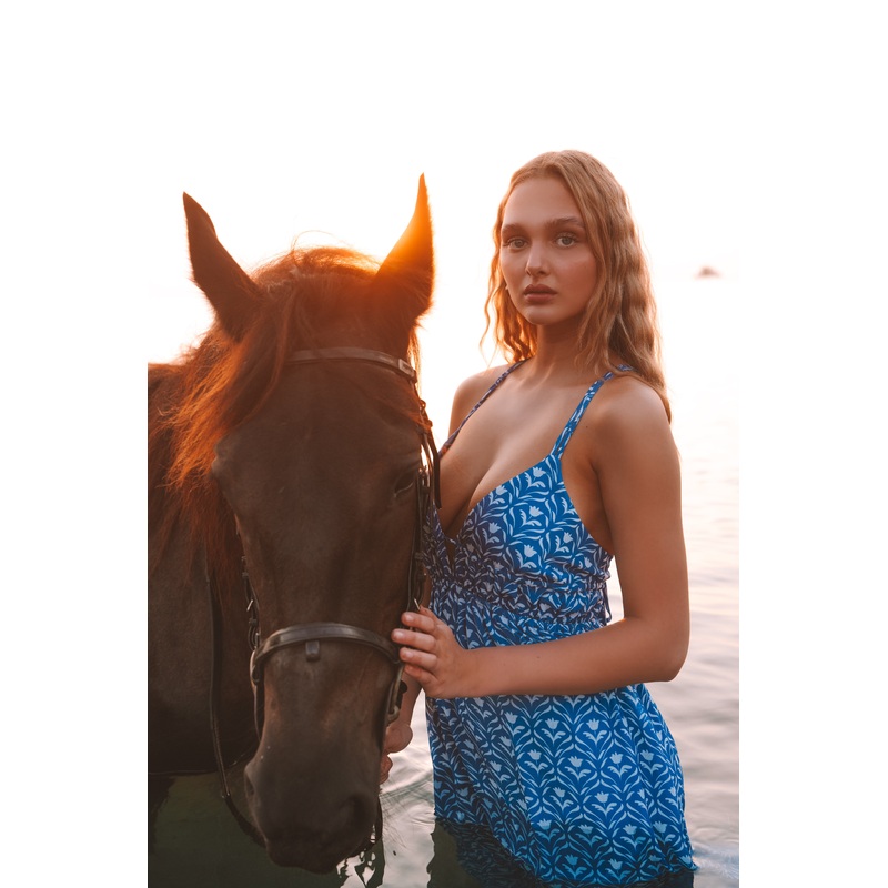"Azore" dress blue