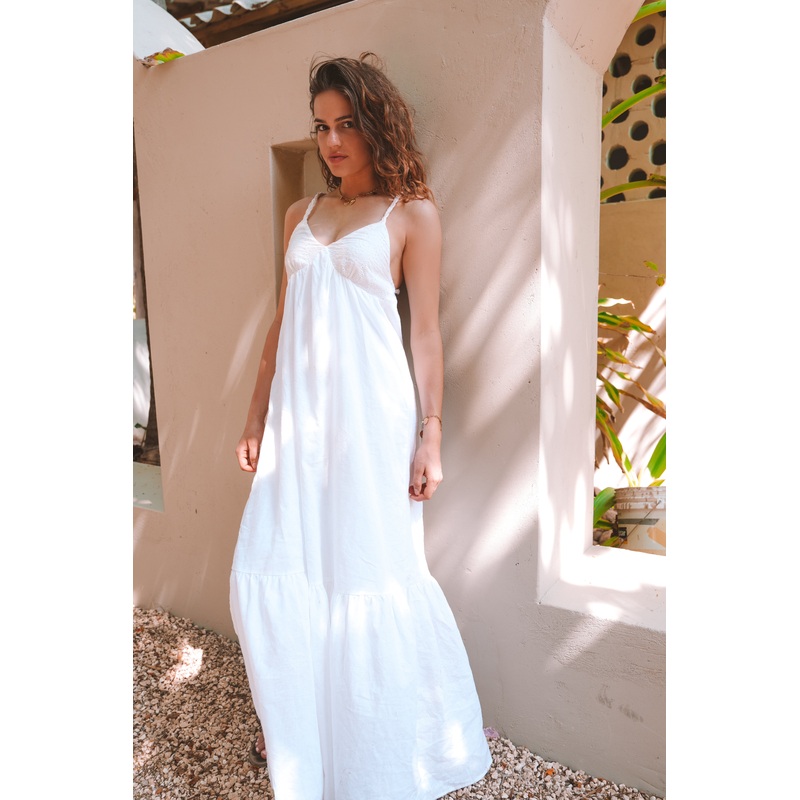 "Azore" dress white