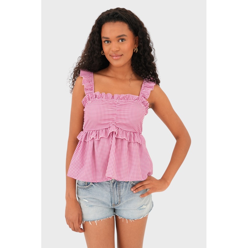 "Daisy" top red