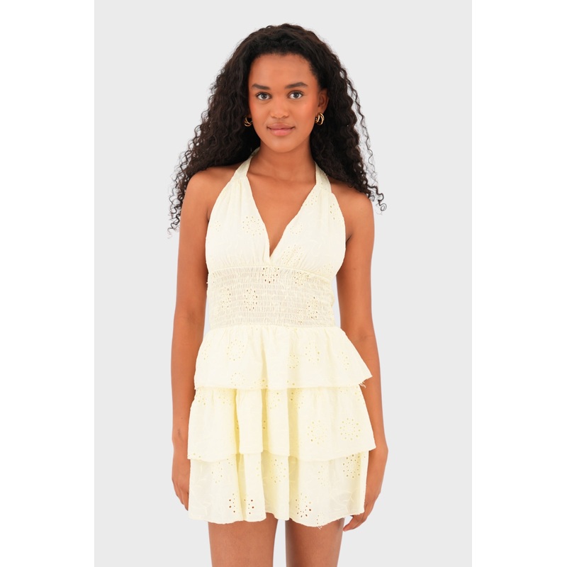 "July" dress yellow