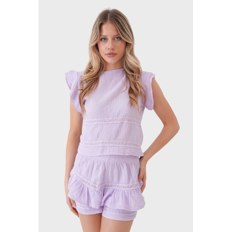 "Junies" short lila