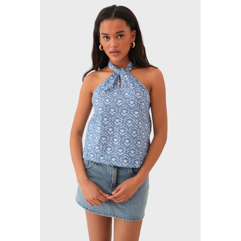 "Madeira" top blue
