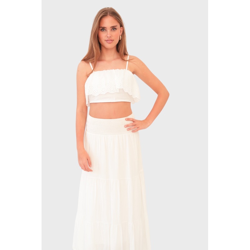 "Paradise" skirt white