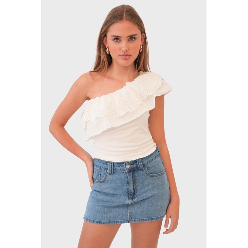 "Rose" top white