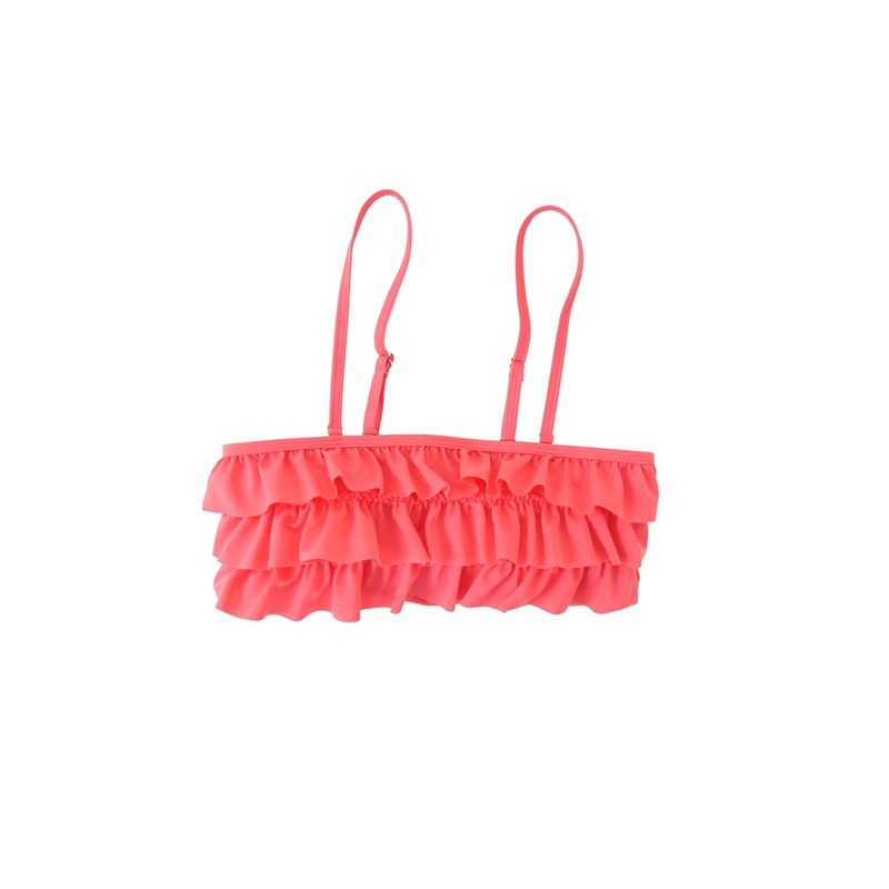 "Ruffle" bikini top pink