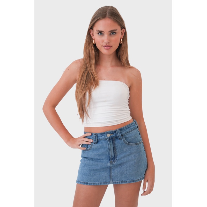 "Seaside" denim skirt blue