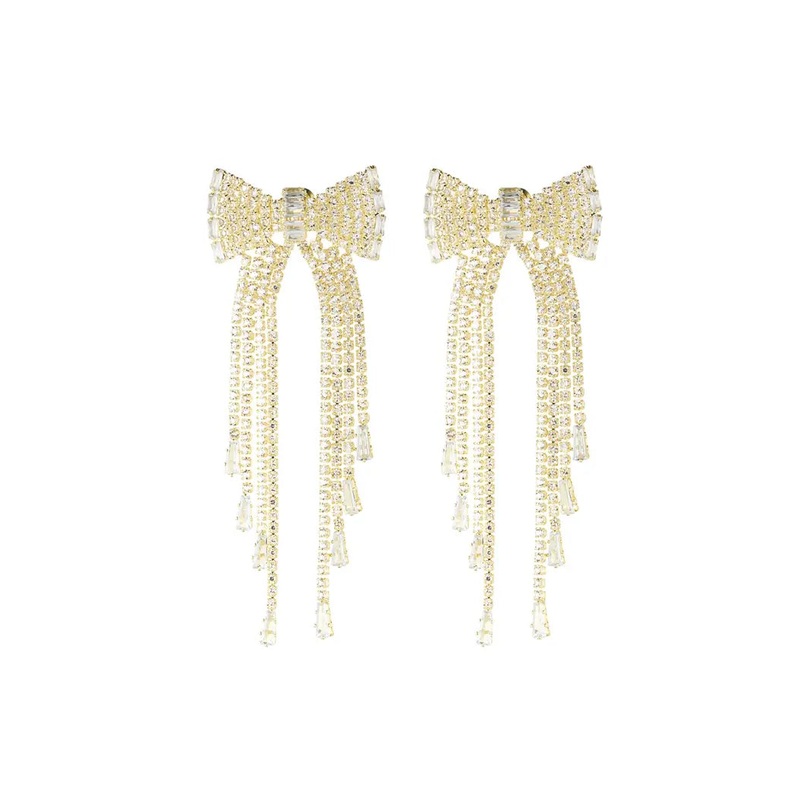 "Shiny bow" earrings gold