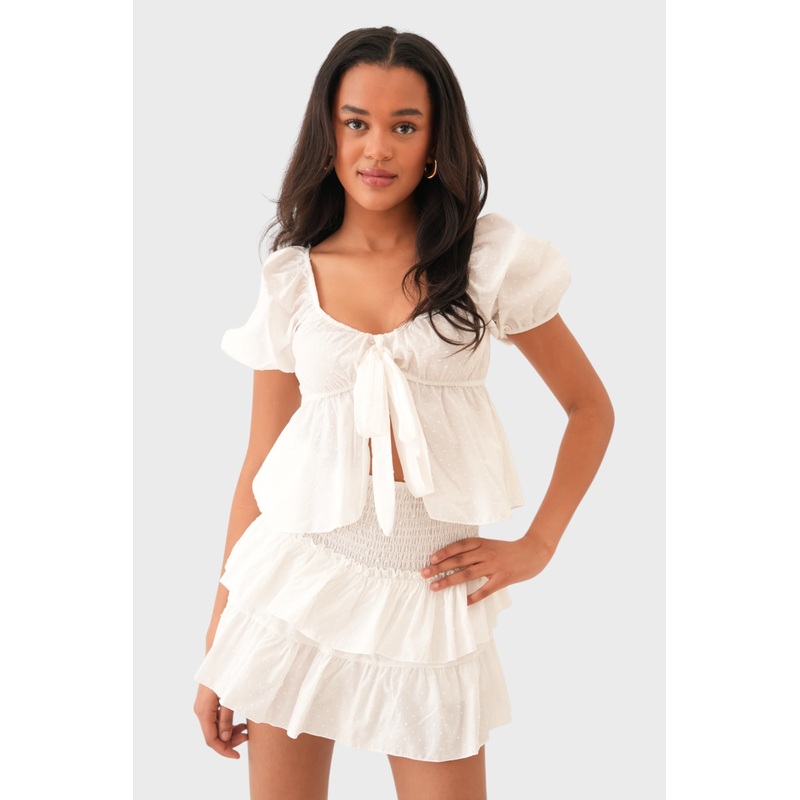 "Sophie" top white