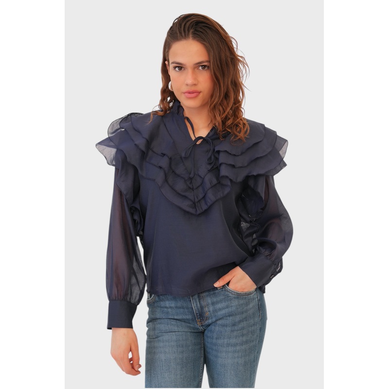 "Spring" blouse navy