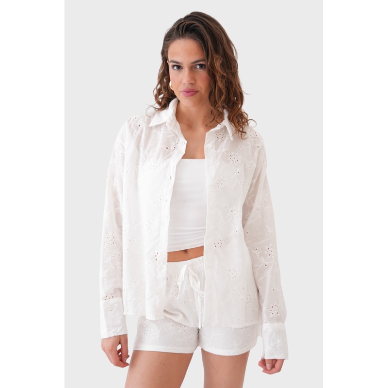 "Tropic" blouse white