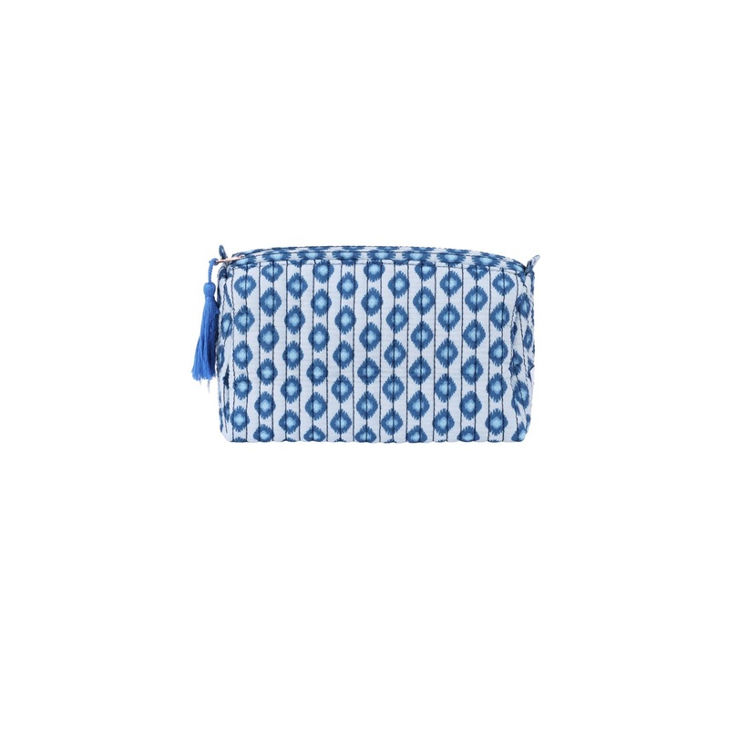 "Floral" pouch blue