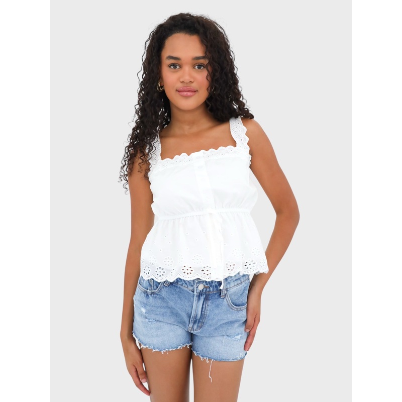 "Grace" top white