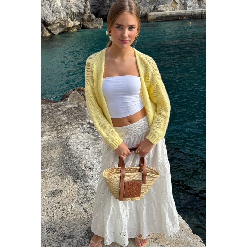 "Keep me warm" vest petite light yellow