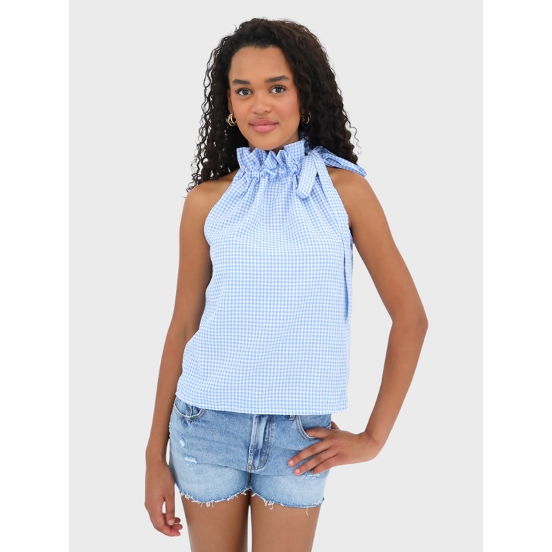 "Nola" top blue